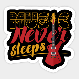 Music Never Sleeps Sticker